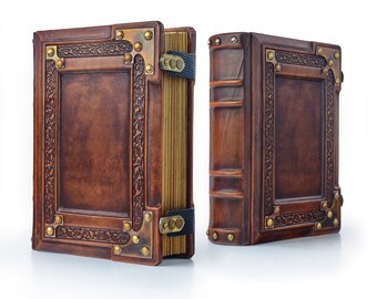 8" x 10" - Medieval styled leather journal - 700 pages - Book of Shadows - Magical journal - Magician book - Traveler sketchbook