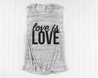 Resist Shirt/ Love is Love Shirt/ Gay Pride Tank Top/ National Pride March/ LGBT Shirt/ Muscle Tank/ Muscle Shirt/ Equality/ Womens Tank top
