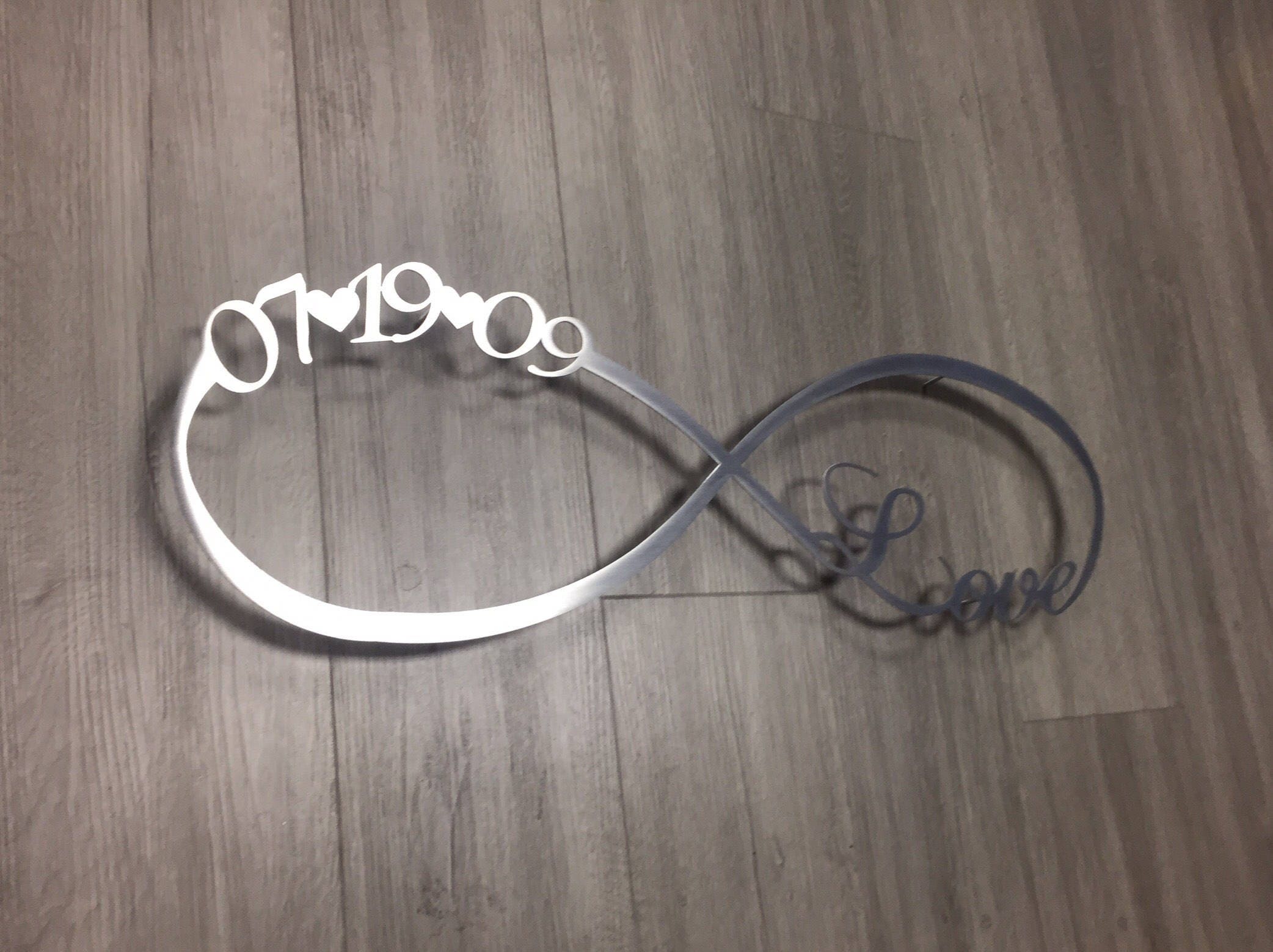 Personalized Infinity Symbol Metal Wall Art Wall Decor