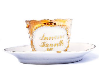 Vintage Danville Illinois Souvenir Demitasse Tea Cup