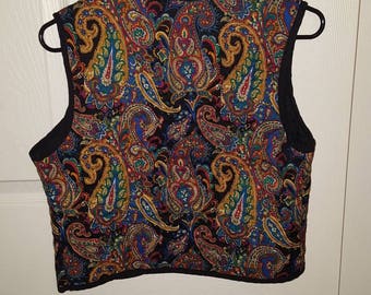 Paisley hippie festival vest