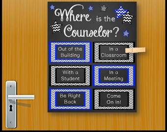School Counseling Office Decor, Where is the Counselor Sign, School Counselor Gift, Mental Health Counselor Gift, Office Door Sign