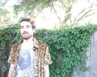 golden vines velour button up