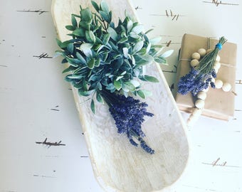 Rustic Wood and White Dough Bowl, Distressed Wooden Bowl, Dough Bowl, Farmhouse Dough Bowl, natural wood hime decor, farmhouse decor, wood