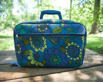 1960s Floral Overnight Bag - Made in Japan