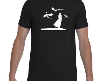 Woman With Dragons Men's T Shirt Fantasy for Fans of Game of Thrones