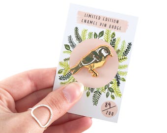 British Garden Bird Enamel Pin | Pin Badge | Hard Enamel Pin | Gold Enamel Pin | Bird Badge | Bird Pin | Wildlife Pin | British Nature