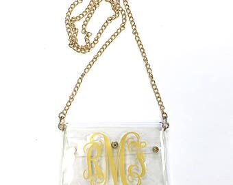Clear Stadium Clutch/Cross Body Purse/Bag.