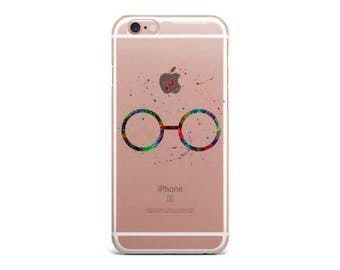 Harry Potter Glasses Watercolor Magic Clear Soft TPU Case Cover For iPhone 7 7 Plus 6 6S Plus 5 5S SE Fundas Coque
