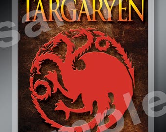 New! Game Of Thrones House Targaryen 4x6 Lanyard Badge Tag HBO Stark Lannister Jon Snow Dragons Seven Kingdoms Westerns Nights Watch