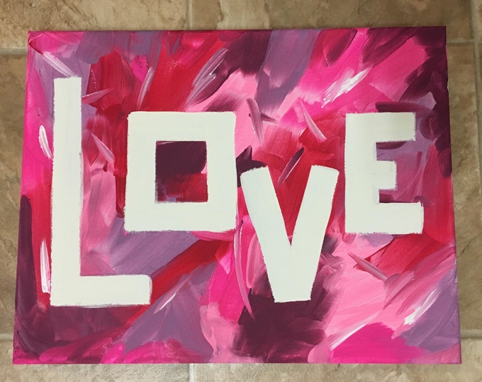 LOVE - Handpainted Canvas