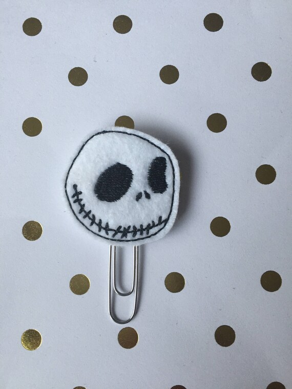 Jack Skull Paper Clip/Planner Clip. Halloween Planner Clip. Fall Planner Clip