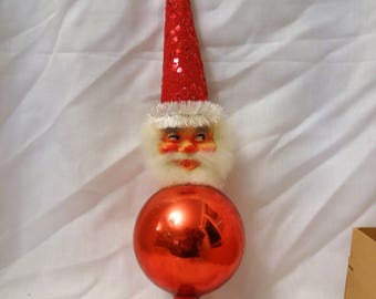 Christmas Ornament Vintage Glass Tree Topper from Germany