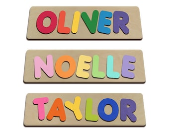 Funky Fonts Personalized Wooden Name Puzzles Child's Name Custom Made Puzzle Great Birthday Easter Christmas Gifts Valentine's Day 222794631