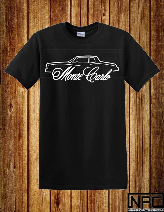 monte carlo t shirt size chart