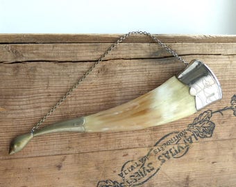 Vintage Georgian traditional wine drinking horn / Wine Drinking Horn