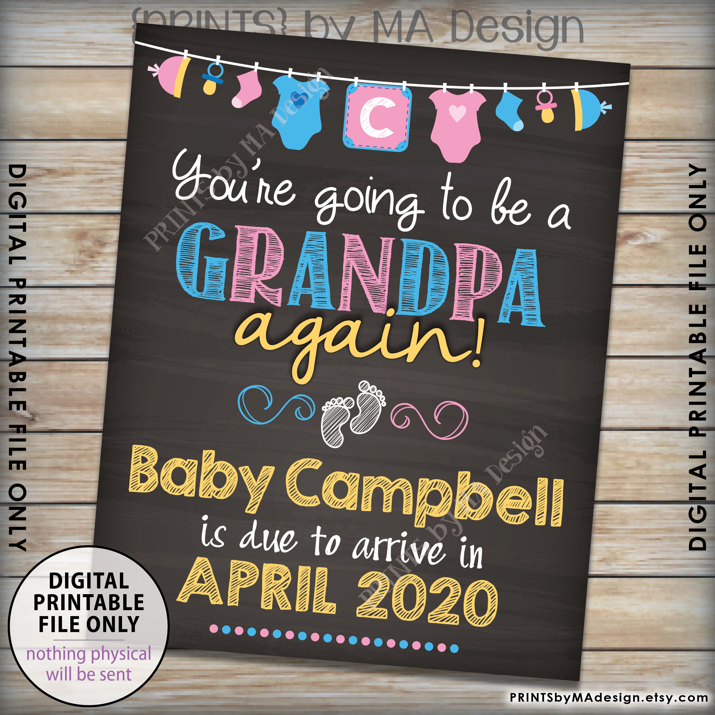 Going to be a GRANDPA Pregnancy Announcement, Grandpa Again ...