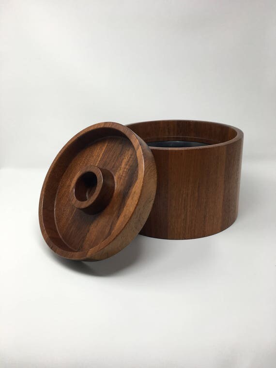 Dansk Wooden Ice Bucket Container Large Like This Item