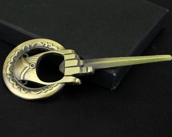 Hand of the king bottle opener - game of thrones inspired, stainless steel, bronze and silver, perfect for a gift