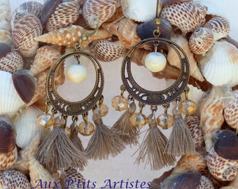 boucles d'oreilles "Bohême chic "