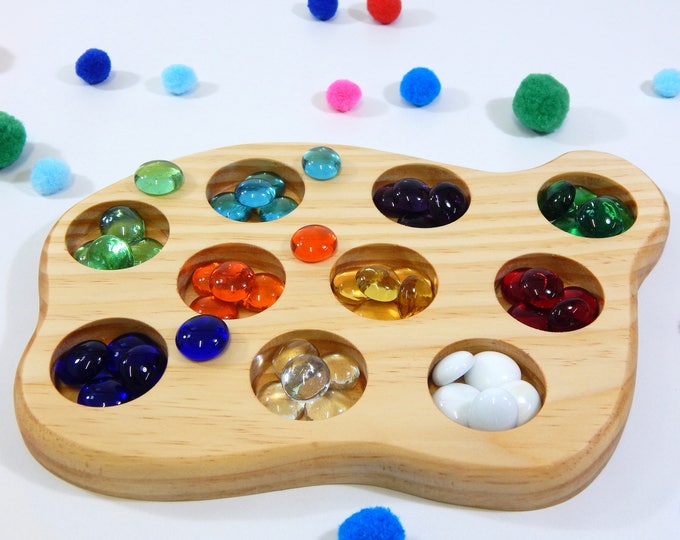 WOODLAND COLOUR SORTER - 50 piece gem set
