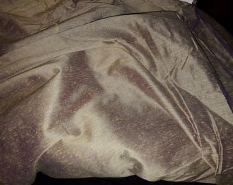 No. 527 fabric silk - beige purple changing effect - high fashion, sheer...