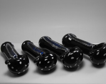 4" Black Tube with Dichro Glass Smoking Pipe SP1712