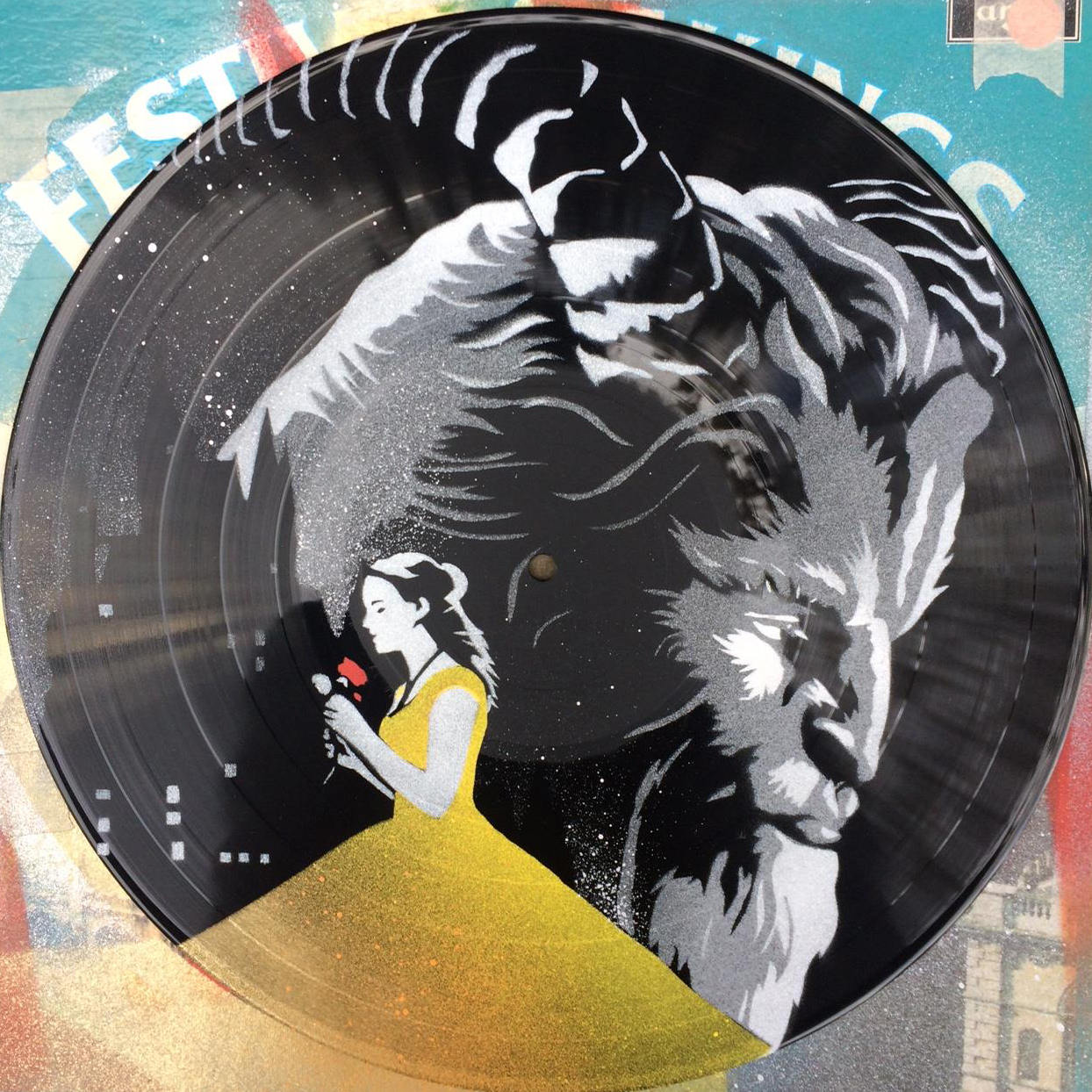 Beauty and the Beast Disney Emma Watson vinyl record spray