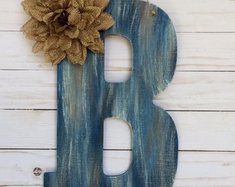 Monogram Door Hanger -Summer Door Decor - Wall Decor - Door Hanger - Monogram Wall Hanging - Bedroom Wall Decor- Dorm Decor - Wall Hanging
