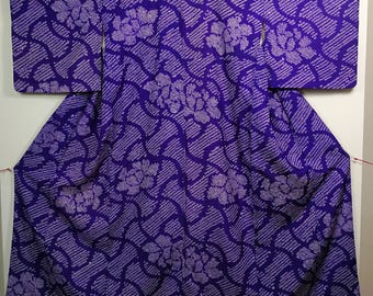 Purple shibori traditional Japanese kimono