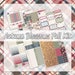 Autumn Blossoms - No White Space Weekly Decorative Kit - September Fall Florals Plaid Rose Gold Glitter - 6 sticker sheets, Perfect for ECLP