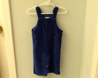 12 Month Royal Blue Corduroy Overalls