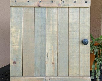 Rustic Wall Cabinet made from Reclaimed & Repurposed Pallet Wood