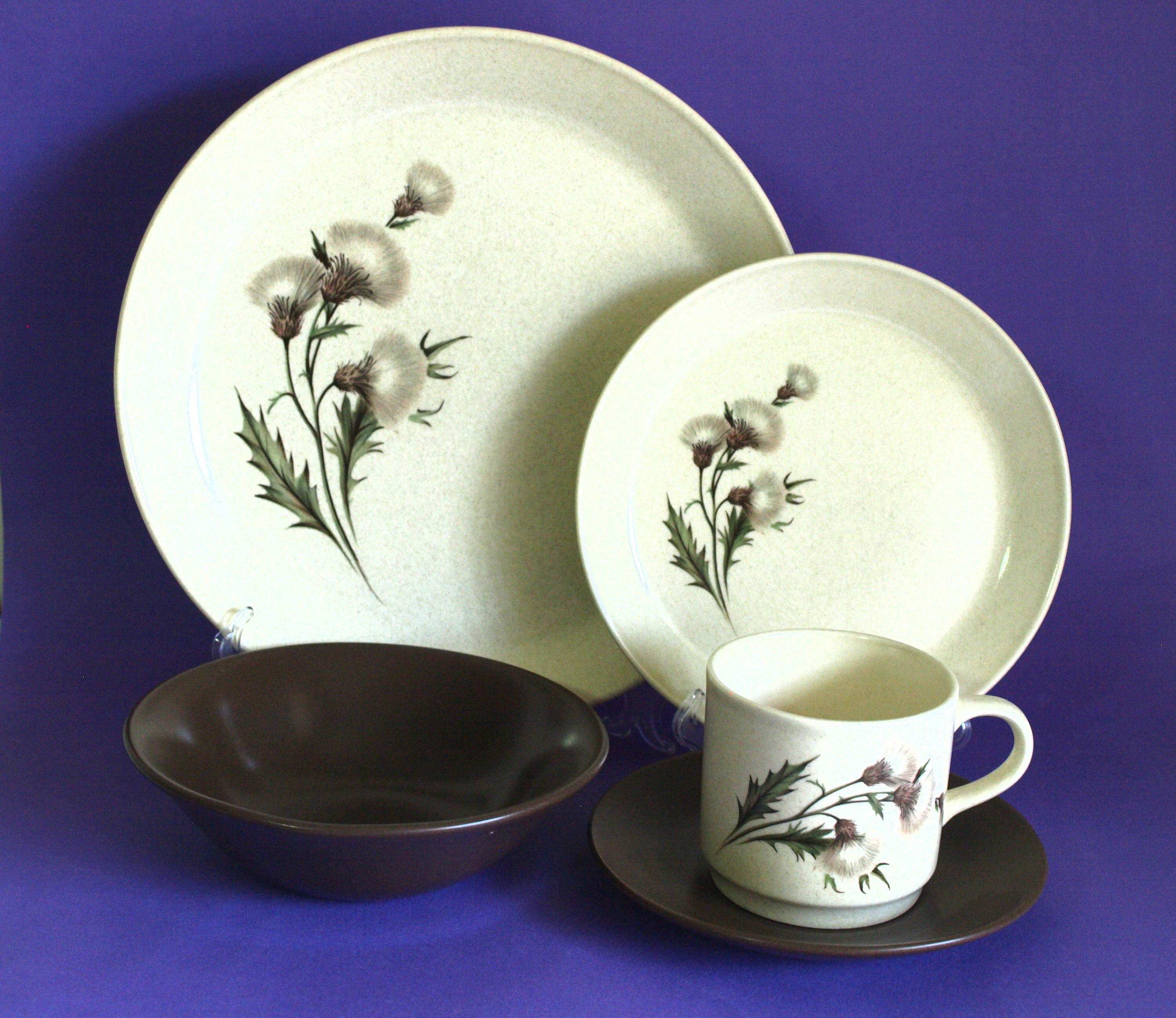 Johnson of Australia Thistle Dinnerware Set 70s Scottish