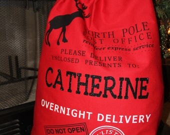 Blank Santa Sack - Personalized Santa Sack - Christmas Gift - Santa Sacks - Present Bag - Santa Bag - Christmas Bag