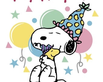Download Snoopy birthday card | Etsy
