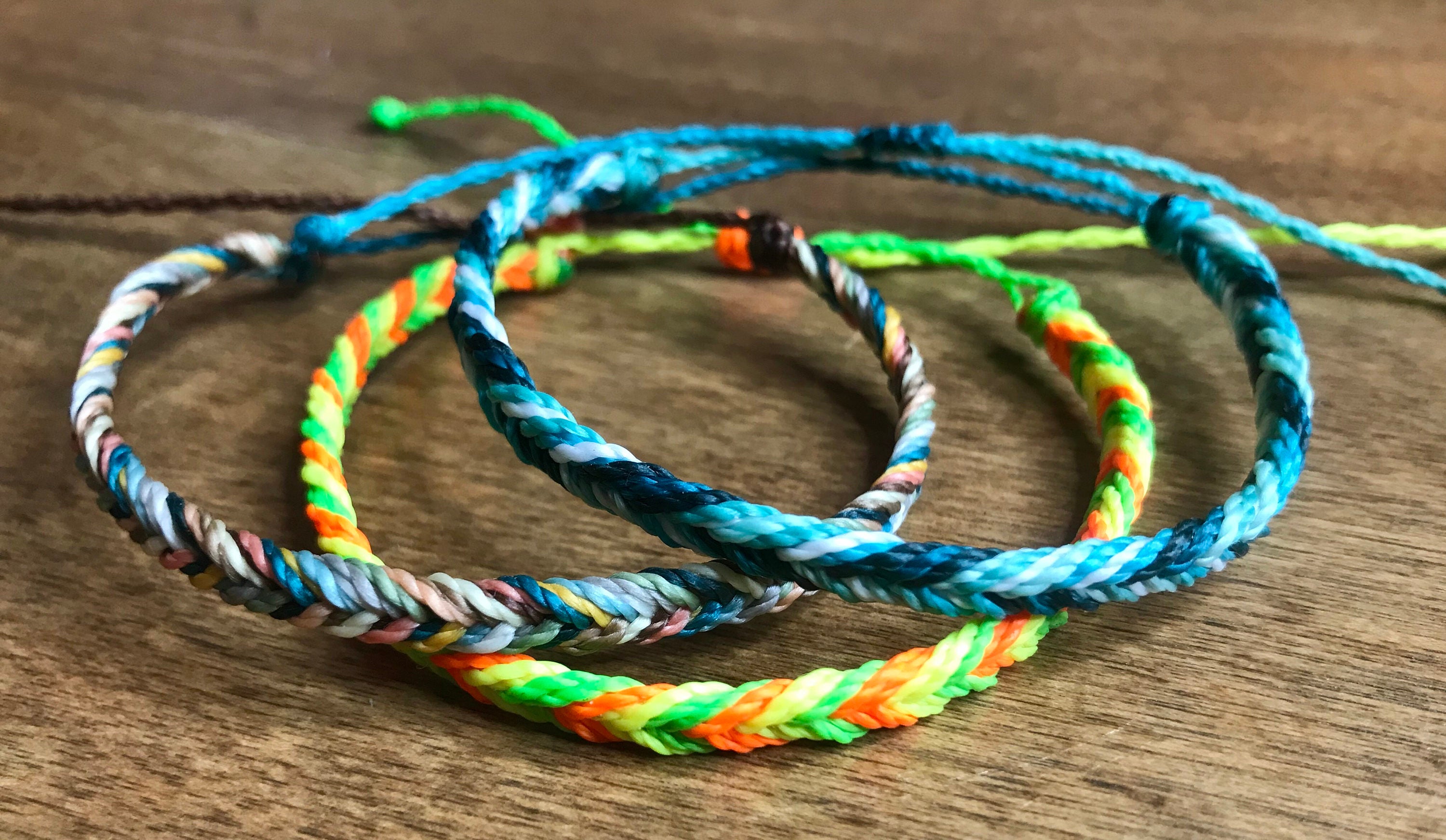 Waterproof Fishtail braided wax string bracelets Friendship