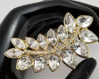 MONET Clear Marquise Rhinestone Pin
