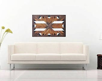 Reclaimed Wood Wall Art, Southwestern Art, Rustic Wall Art, Southwest wood art, Geometric Wood Art, Tribal Art, Chevron Wall Art
