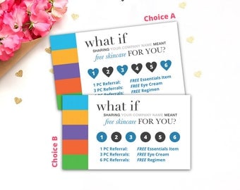Rodan and Fields, Rodan + Fields, Referral Punch Card, Loyalty Card, R+F, RF, Digital