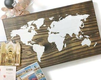Wooden World Map Wall Art wooden world map | etsy Wooden World Map Wall Art wooden world map | etsy