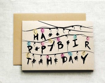 Stranger Things Birthday Card
