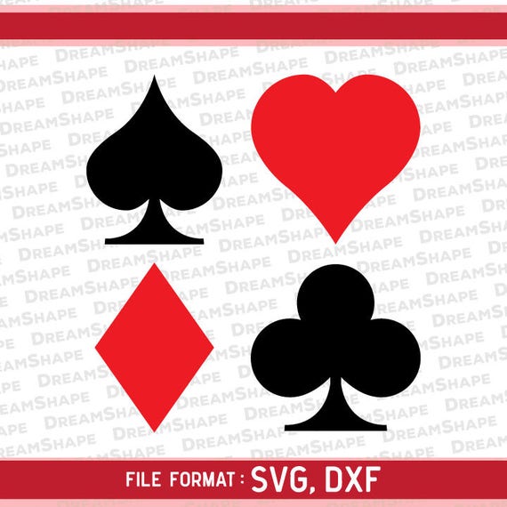 Poker Card Logo SVG Files Poker Cards Symbol DXF Files Spade