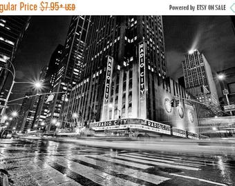 ON SALE Radio City Music Hall - New York City - Black and White - Photography - Art - Print - Photo - NYC - Music - Skyline - Cityscape - Ma