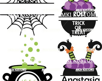 Halloween Monograms/ Halloween Monogram Svg/ Halloween Svg/ Halloween Cut Files/ Witch Svg/ Funny Svg/Cute Halloeen Svg/Cricut Halloween Svg