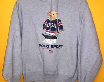 Vintgae Polo Sport Bear By Polo Ralph Lauren sweatshirt hoodies small size