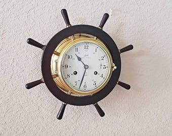Professionally Restored Antique Schatz ROYAL MARINER 8-day Chiming Ship's Clock – Solid Brass - With Warranty - Runs & Chimes Flawlessly