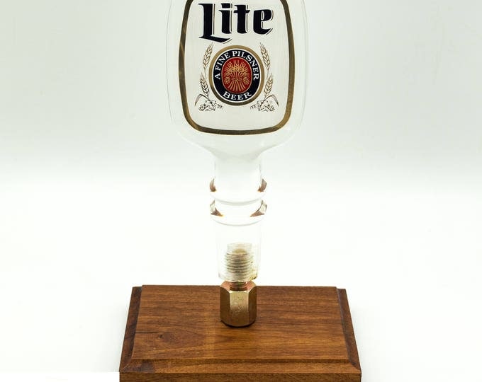 Miller Lite Beer Tap | 6-Inch Acrylic Beer Tap Handle | Bar Decor | Vintage Barware