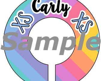 CUSTOM LuLaRoe Party Clothing Rack Size Dividers // Colorful Hanger Dividers // Adult & Kids Size Sets // Single or Double-Sided