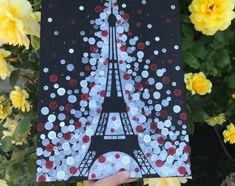 Eiffel Tower Painting//Paris Painting
